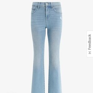 Express Light Blue Flare Jeans